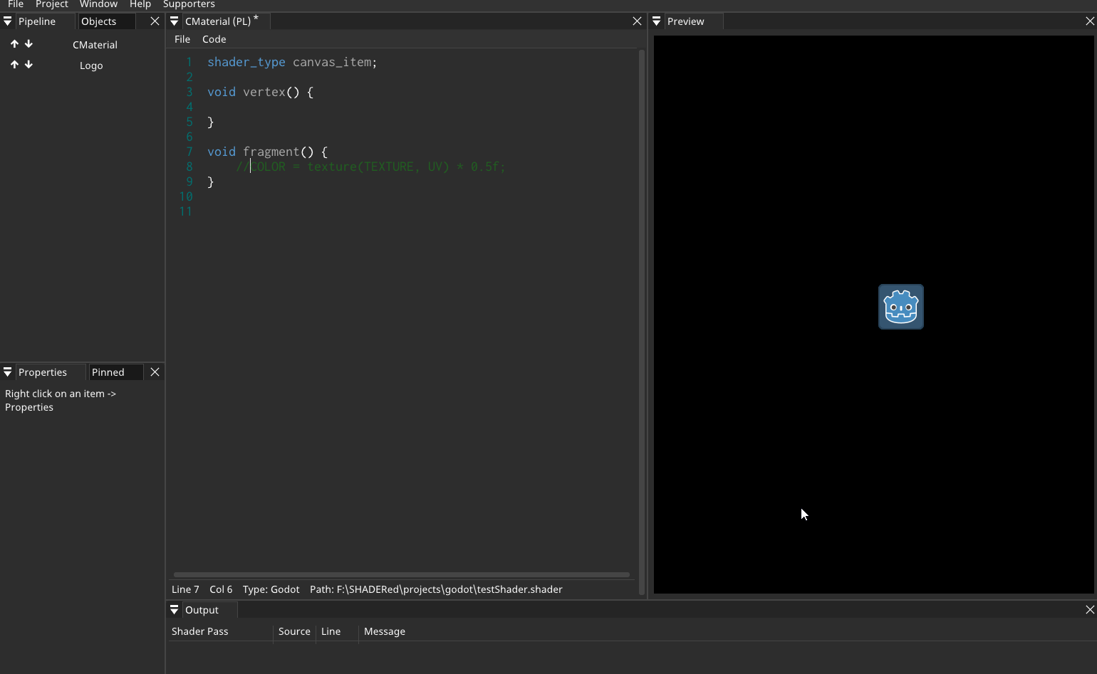 Godot shaders in action